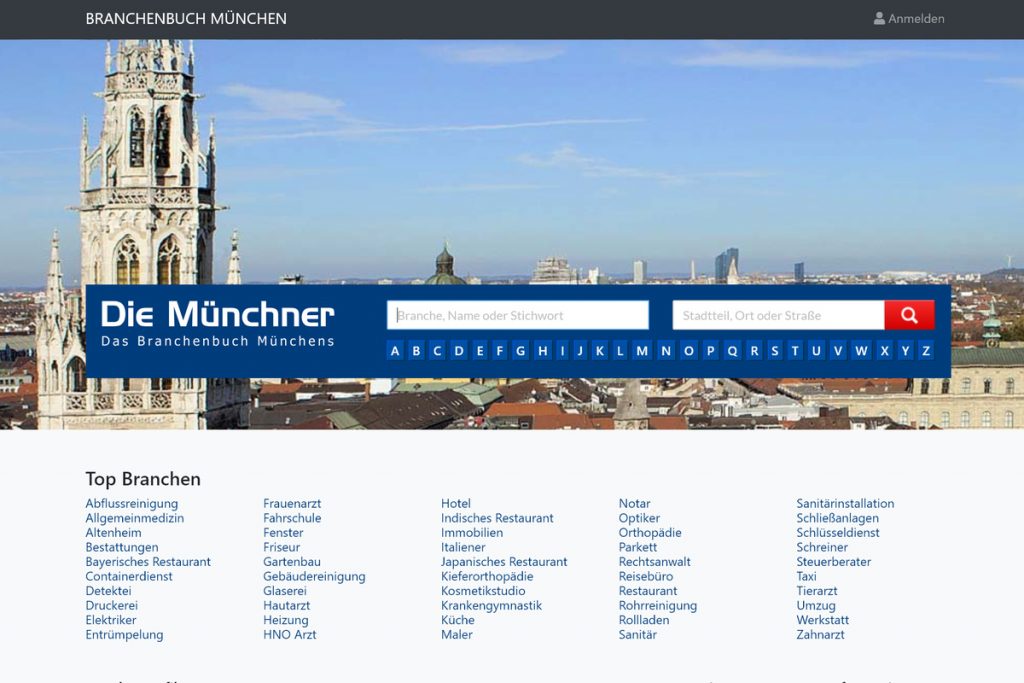 Die Münchner – das Branchenbuch für München